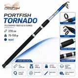 Port Fish Tornado Mavi 75-150 GR 270 CM Teleskopik Fiber Olta Kamışı