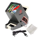 Porta Slide PS-3 Slayt Görüntüleyici, Görünüm 2x2 inç Sürgüler, 35 mm Film Şeritleri ve Negatifler, LED Görüntüleme Işığı, 4 inç Ekran, Temizleme Beziyle 3X Büyütme, USB Kablosu Dahil