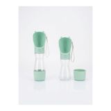 portable 2'si 1 Arada Taşınabilir Köpek Kedi Su Matarası ve Mama Kabı (350 ml Su + 170 ml Mama)