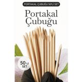 Portakal Çubuğu 50'Li Set – Ahşap Tırnak Eti Itici Manikür Pedikür Seti