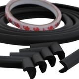 PORTAKAL SAFETY Porakal Safety Kauçuk Mini Kenar Mini Köşe Koruyucu Seti-siyah