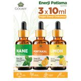 Portakal Yağı Limon Yağı Nane Yağı %100 Saf ve Doğal Bitkisel Uçucu Yağ 3x10 ml