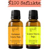 Portakal Yağı ve Limon Yağı - 10 ml 10 ml (%100 Seyreltilmemiş, Doğal) - 100 ml