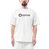Portal Aperture Oversize Beyaz Tişört - XL
