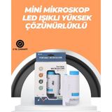Portatif El Mikroskop – LED Işıklı, Aynı Anda Net Odaklama