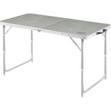 Portatif Kamp Masası, 3 Yükseklik Ayarlı, Katlanır Piknik Masası, Kolay Taşınabilir Alüminyum Masa - 120X60 - Kumaş Desenli