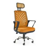 PORTERO DESIGN Kontez Ofis Büro Çalışma Koltuğu Öğrenci Sandalyesi Krom Ayak TURUNCU