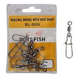 PortFish Rolling Swivel With Nice Snap Klipsli Fırdöndü No:1/0