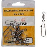 Portfish Rolling Swivel With Nice Snap Klipsli Fırdöndü - No:2/0