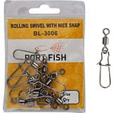 Portfish Rolling Swivel With Nice Snap Klipsli Fırdöndü - No:7