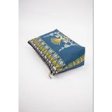 Portföy Çanta 35X20 Cm Çiçek Desenli Poplin Fermuarlı Clutch
