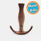 Portmanto Askı Metal Antik Bakır Duvar Askısı Vestiyer Koridor Portmanto Çanta Mont Askısı