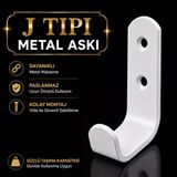 Portmanto Askı Vestiyer Duvar Dolap Elbise Askısı Beyaz Metal Mobilya Kapı Askılığı Askılık