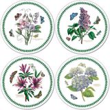 Portmeirion Botanic Garden Desenli Ahşap Yuvarlak 4'lü Amerikan Servis Seti - Standart
