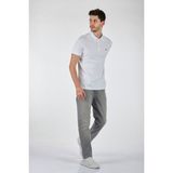 Porto Cervo Minimalist Polo Yaka Kısa Kol Erkek T-Shirt - Regular Fit - Beyaz