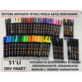 Posca 51'li Dev Set (49 Farklı Renk) Tüm Renkleri Içerir. Keçe Uçlu Akrilik Markör Kalem Pc-5m (1.8-2.5mm) Poska PC5M Pc - 5m - 51'li Set