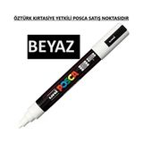 Posca Beyaz Marker Kalem Pc-5m 1.8-2.5 Mm 1 Adet Renkli Tasarımlar İçin Uygun - Çok Renkli