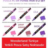 Posca Pc-5m 6’lı Kalem Seti - Doğa Renkleri (Klasik Seri)