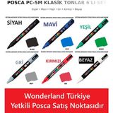 Posca Pc-5m 6’lı Kalem Seti - Doğa Renkleri (Özel Seri)