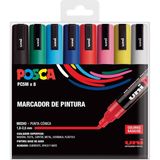Posca Unı Pc 5m Basic Set - 8'li Marker Paketi - 41 Delft Blue