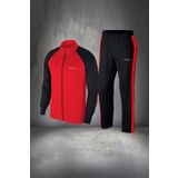 POSEIDON STORM Battal Beden Erkek Kırmızı Özel Supra Penye Terleme Önleyici İki Parçalı Takım 4XL-10XL