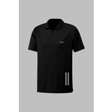 POSEIDON STORM Büyük Beden Erkek Siyah Vision Pro Kuma Kısa Kol Günlük Rahat Regular Polo Yaka Tişört 4xl-10xl