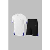 POSEIDON STORM Erkek Beyaz Dri-Fit Düz Kısa Kol Konforlu Tişört Şort Alt Üst İkili Set Seti (S-3XL)