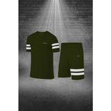 Poseidon Storm Erkek Haki Supra Penye Kumaş Koşu ve Yürüyüş Için Rahat Eşofman Takımı (S-3xl) - 2XL