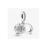 Poseidons Jewellery Büyütülmüş Yıldız Çift Sallantılı Charm