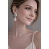 Poseidons Jewellery Silver Deniz Kabuğu & İnci Detaylı Kadın Küpe | Zarif Ve Minimal