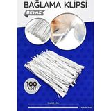 Poşet Ağzı Bağlama Teli Klips Tel 9cm 100 ADET-T1199