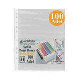 Poşet Dosya 100 Lü A-4 Şeffaf Föy Dosya 1 Paket Artmaster Ofis Okul Kenarı Delikli Poşet Dosya 80 Sayfa Kapasiteli