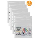 Poşet Dosya 100 Lü A-4 Şeffaf Föy Dosya 5 Paket Artmaster Ofis Okul Kenarı Delikli Poşet Dosya 80 Sayfa Kapasiteli
