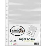 Poşet Dosya 25 Li A-4 Şeffaf Föy Dosya 1 Paket Artlantis Ofis Okul Kenarı Delikli Poşet Dosya 1 - Çok Renkli - Genel