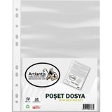 Poşet Dosya 50 Li A-4 Şeffaf Föy Dosya 1 Paket Artlantis Ofis Oku