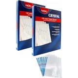 Poşet Dosya A4 Kristal 100 Lü 2 Paket Noki 4830 Cr Kalın Poşet Dosya Föy Mavi Şeritli 90 Mikro - Çok Renkli
