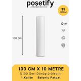 Poşetify 100 cm x 10 m Balonlu Naylon Patpat | 1. sınıf | 3 Katlı | 10 m2 | 35 gr/m² | Kalın Paketleme Rulosu - Şeffaf - 100x10