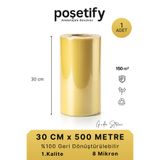 POŞETİFY 20 cm x 400 Metre Gıda Streç Film | 8 Mikron | Güçlü Yapışkanlı Şeffaf Mutfak Streçi | 1 Adet