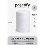 POŞETİFY 25CMX50METRE Rulo Şilte | Taşınma Tabak Arası Cam Bardak Sarma | Koruyucu Ambalaj Malzemesi | 1MM