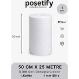 Poşetify 50CMX25METRE Rulo Şilte | Taşınma ve Tabak Arası Cam Eşya Sarma | Koruyucu Ambalaj Malzemesi | 1mm - 50X25