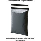 Poşetify Balonlu Gri Kargo Poşeti 17X23+5 cm | 5 Adet | Bantlı Patpatlı Kargo Poşeti | Balonlu Naylon Torba - Çift Yönlü