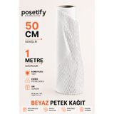 POŞETİFY Beyaz Petek Dolgu Ambalaj Kağıdı 50Cm X 1MT | Hediye Paketleme ve Koruyucu Dolgu Kağıdı Premium