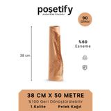 POŞETİFY Petek Dolgu Ambalaj Kağıdı 38 cm x 50 m | Kraft | Esnek Paketleme ve Koruyucu Dolgu Kağıdı