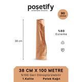 POŞETİFY Petek Kağıt 38 cm x 100 m | Kraft | 90 gr | %60 Esneme | Paketleme ve Koruyucu Dolgu Ambalaj Kağıdı