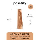POŞETİFY Petek Kağıt 38 cm x 5 m | Kraft | 90 gr | %60 Esneme | Paketleme ve Koruyucu Dolgu Ambalaj Kağıdı