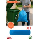 Poshetto Premium Büzgülü Büyük Boy Çöp Poşeti 65x70 cm 3x10 Adet Ev Mutfak İş Ofis Avantajlı Ekonomik Paket