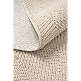 Posıtano Bej Renk Zigzag Model Yumuşak Bukleli ve Püsküllü Dekoratif Makine Dokuma Halı Oturma Odası Salon Mutfak Antre - 180 x 250 cm