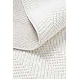 Posıtano Krem Renk Zigzag Model Yumuşak Bukleli ve Püsküllü Dekoratif Makine Dokuma Halı Oturma Odası Salon Mutfak Antre - 100 x 300 cm