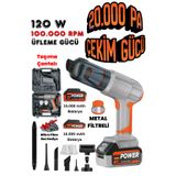 post alley Kablosuz Araç Içi Süpürge 20.000PA Güçlü Emiş 90.000RPM Fırçasız Motor 25.000MAH