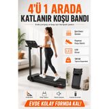 post alley Katlanabilir Koşu Bandı 0,75 HP 1-10 kmsa, 120 Kg Taşıma Kapasiteli, Bluetooth ve Uygulama Destekli